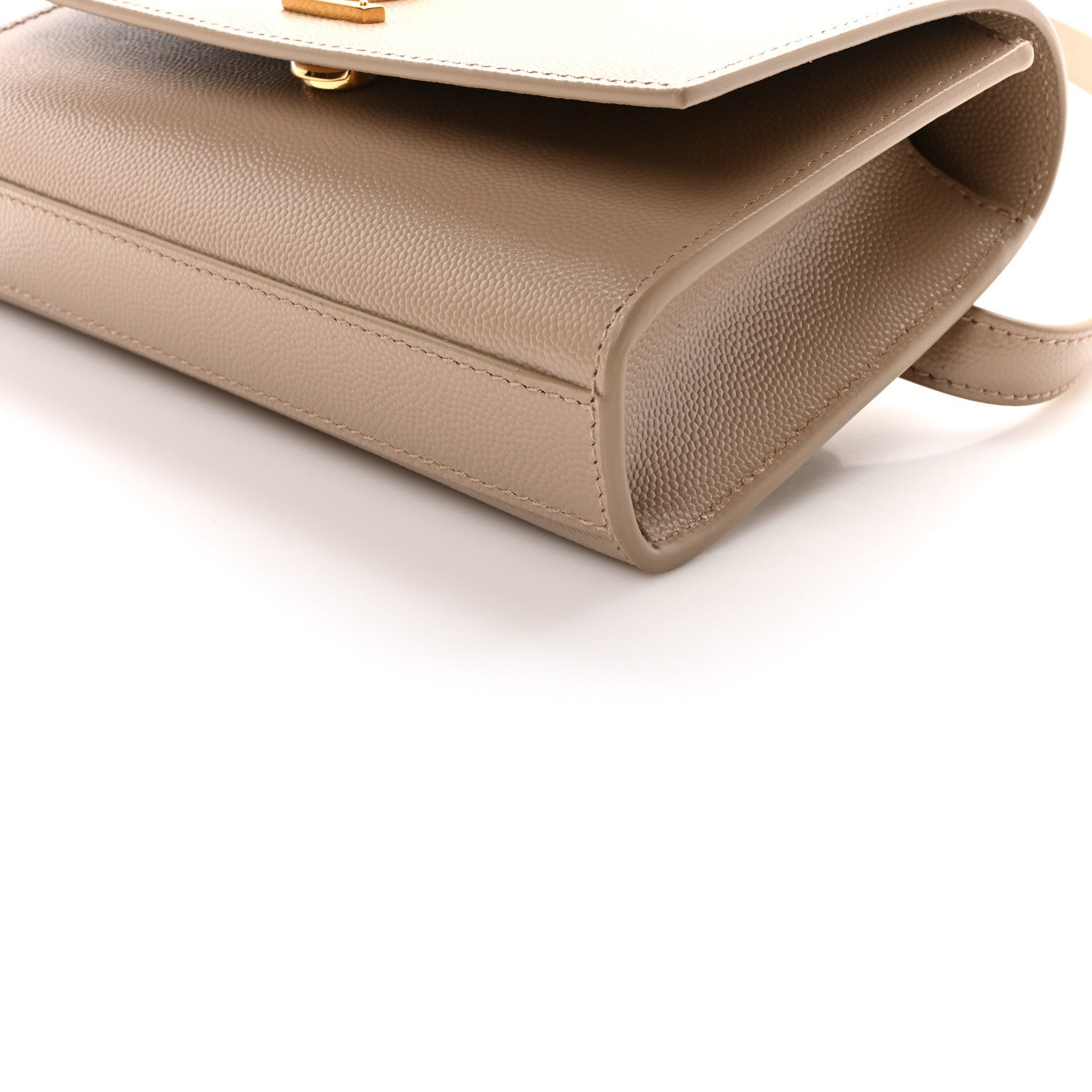 Saint Laurent Grain De Poudre Monogram Kate Belt Bag Dark Beige 9 of 9