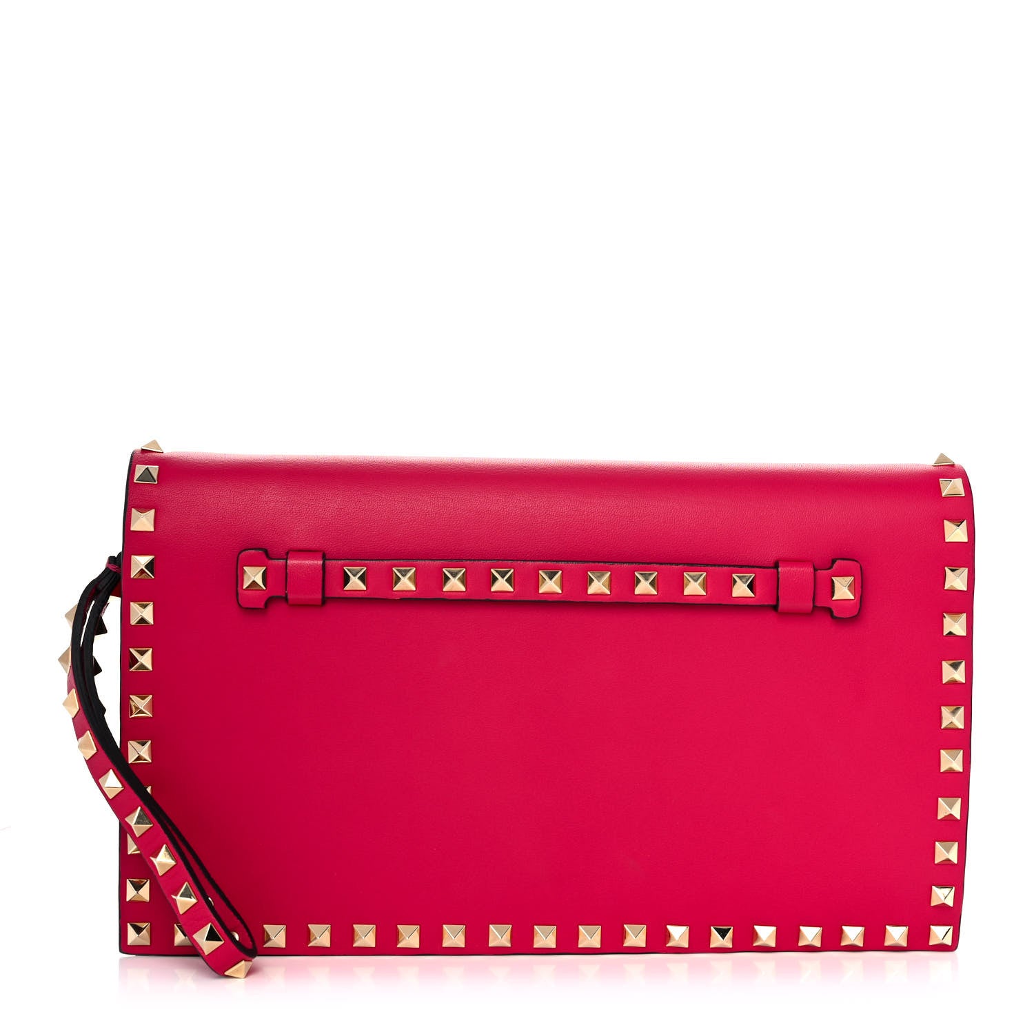 Valentino Garavani Nappa Rockstud Wristlet Clutch Cyclamin 1 of 13