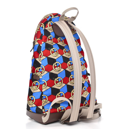 Gucci X THE NORTH FACE Econyl Nylon Geometric Interlocking G Print Medium Backpack Multicolor 3 of 11