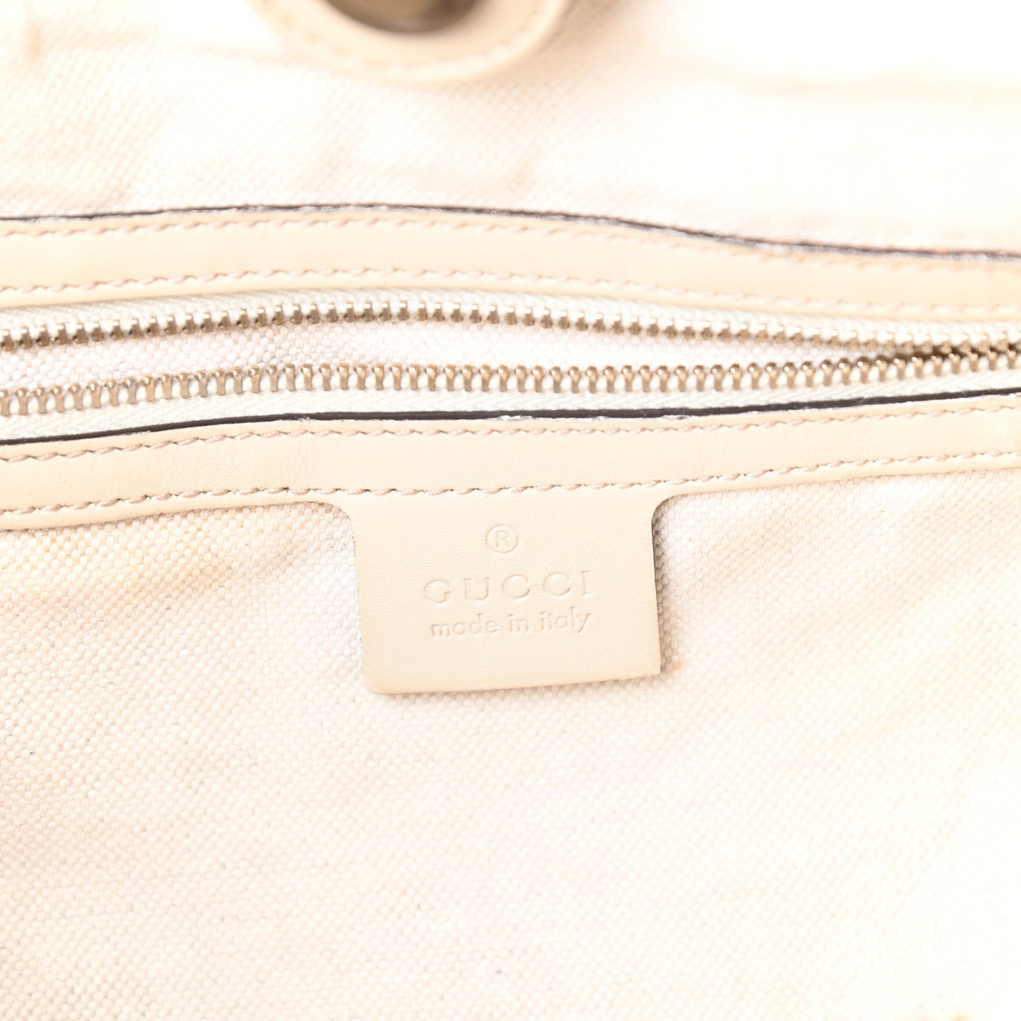 Monogram Web Medium Mayfair Tote Off White