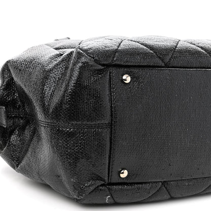 Chanel Coated Canvas Paris Biarritz Satchel Black 8 of 14