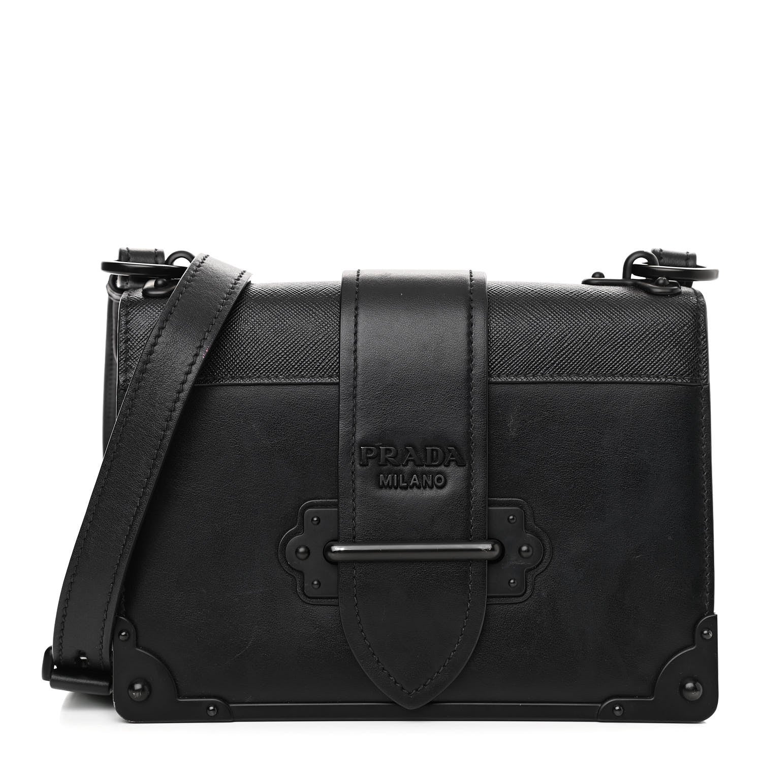 Prada City Calfskin Saffiano Cahier Bag Black 1 of 16