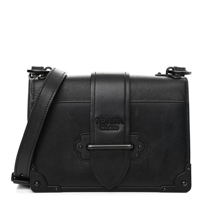 Prada City Calfskin Saffiano Cahier Bag Black 1 of 16