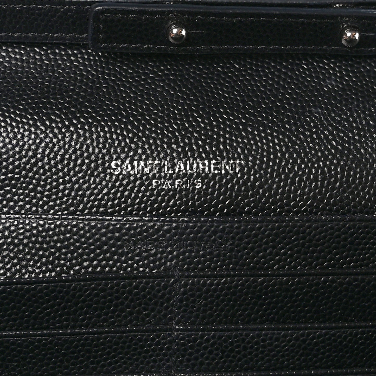 Grain De Poudre Matelasse Chevron Monogram Chain Wallet Black