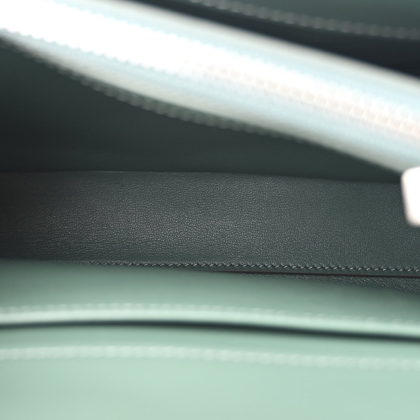 Satinated Calfskin Small 16 Top Handle Bag Celadon