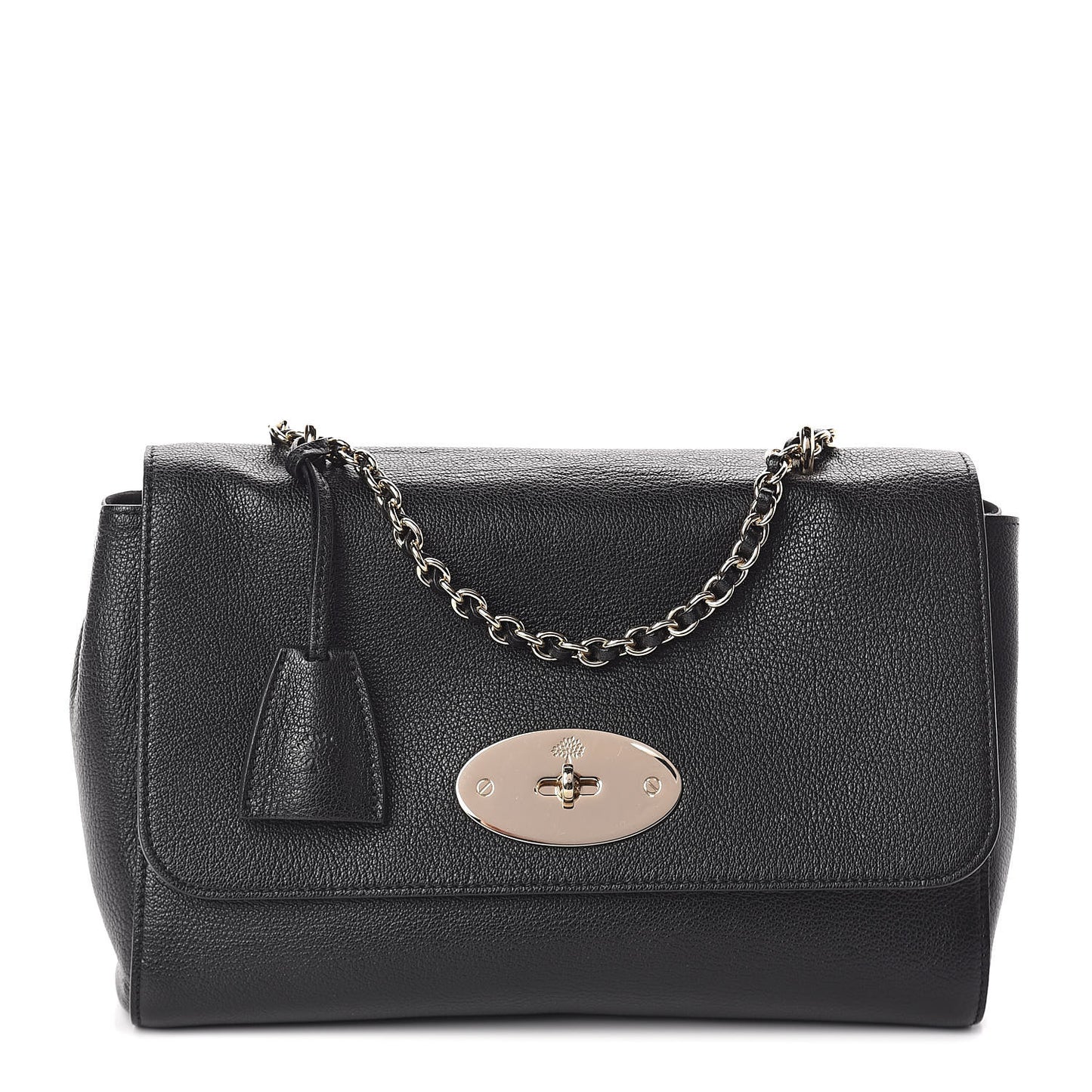 Glossy Goatskin Medium Lily Black
