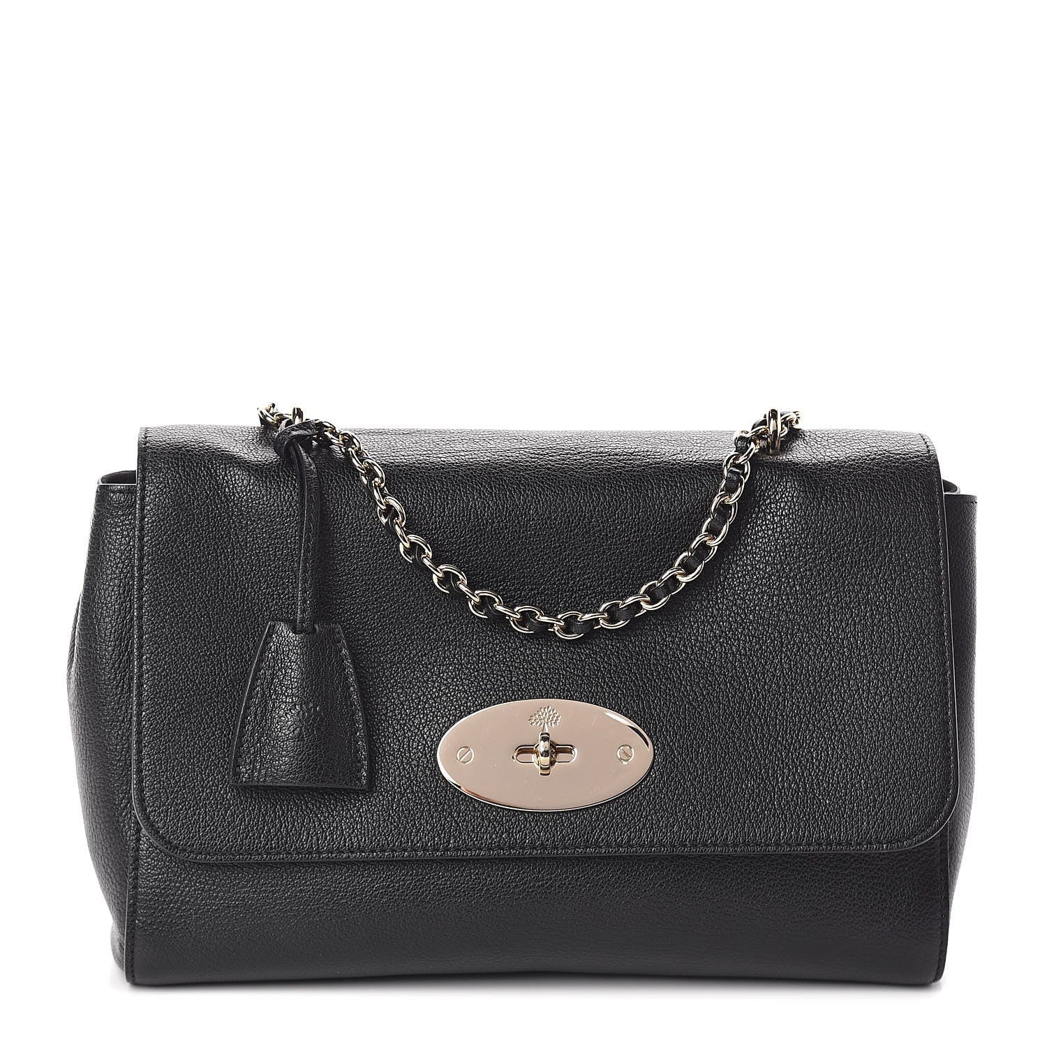 Mulberry Glossy Goatskin Medium Lily Black 1 of 9