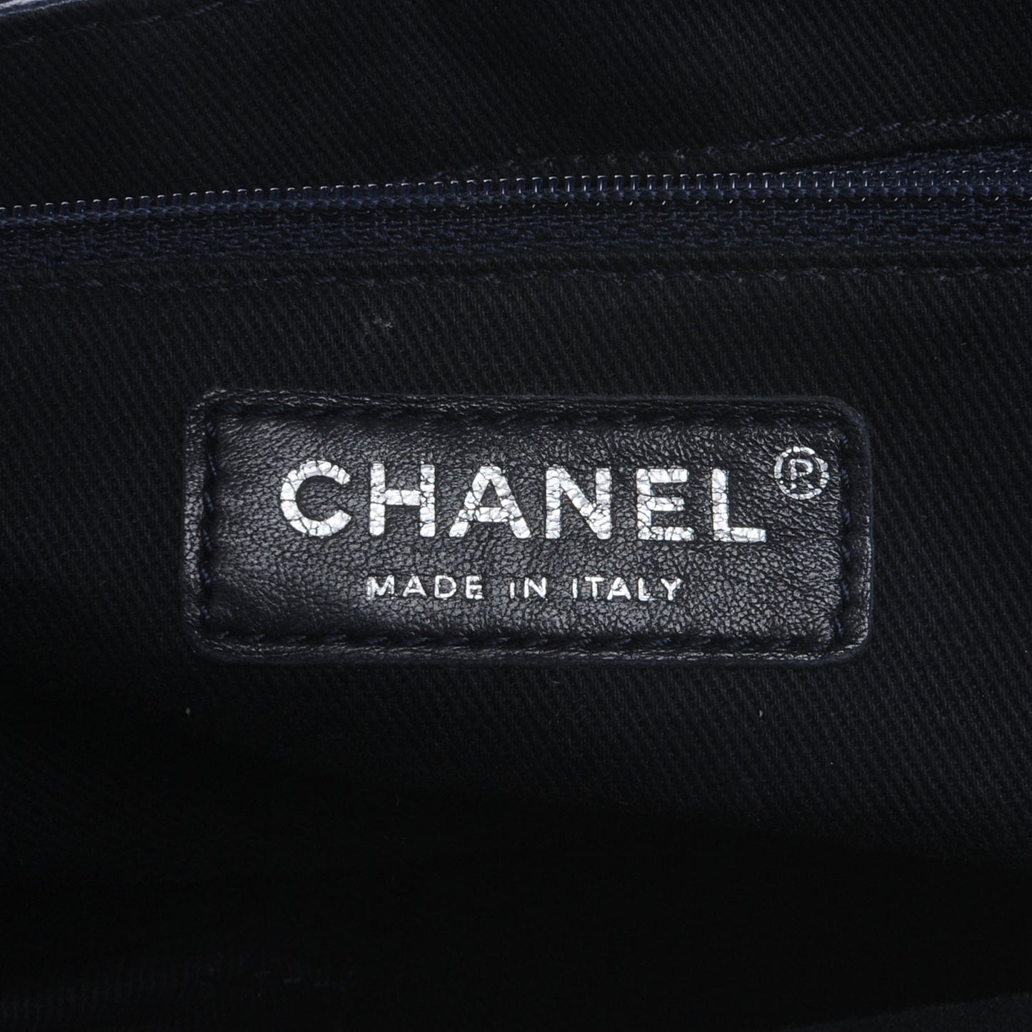 Caviar Half Moon Large Flap Navy