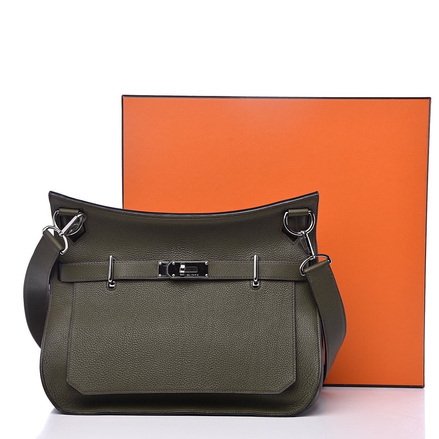 Hermes Taurillon Clemence Jypsiere 34 Vert Veronese 12 of 12