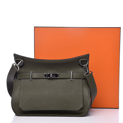 Hermes Taurillon Clemence Jypsiere 34 Vert Veronese 12 of 12