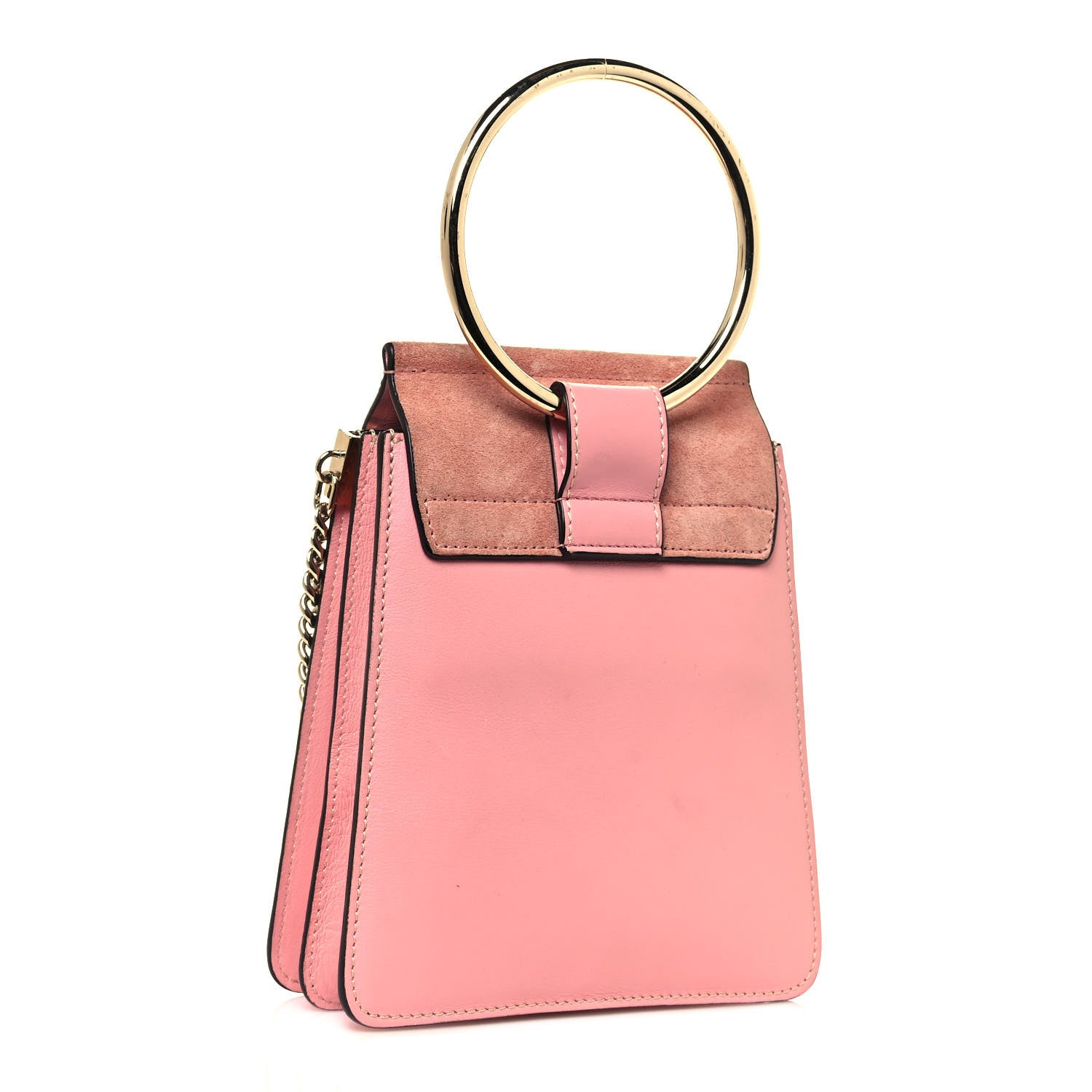 Chloe Suede Calfskin Mini Faye Bracelet Bag Washed Pink 2 of 11