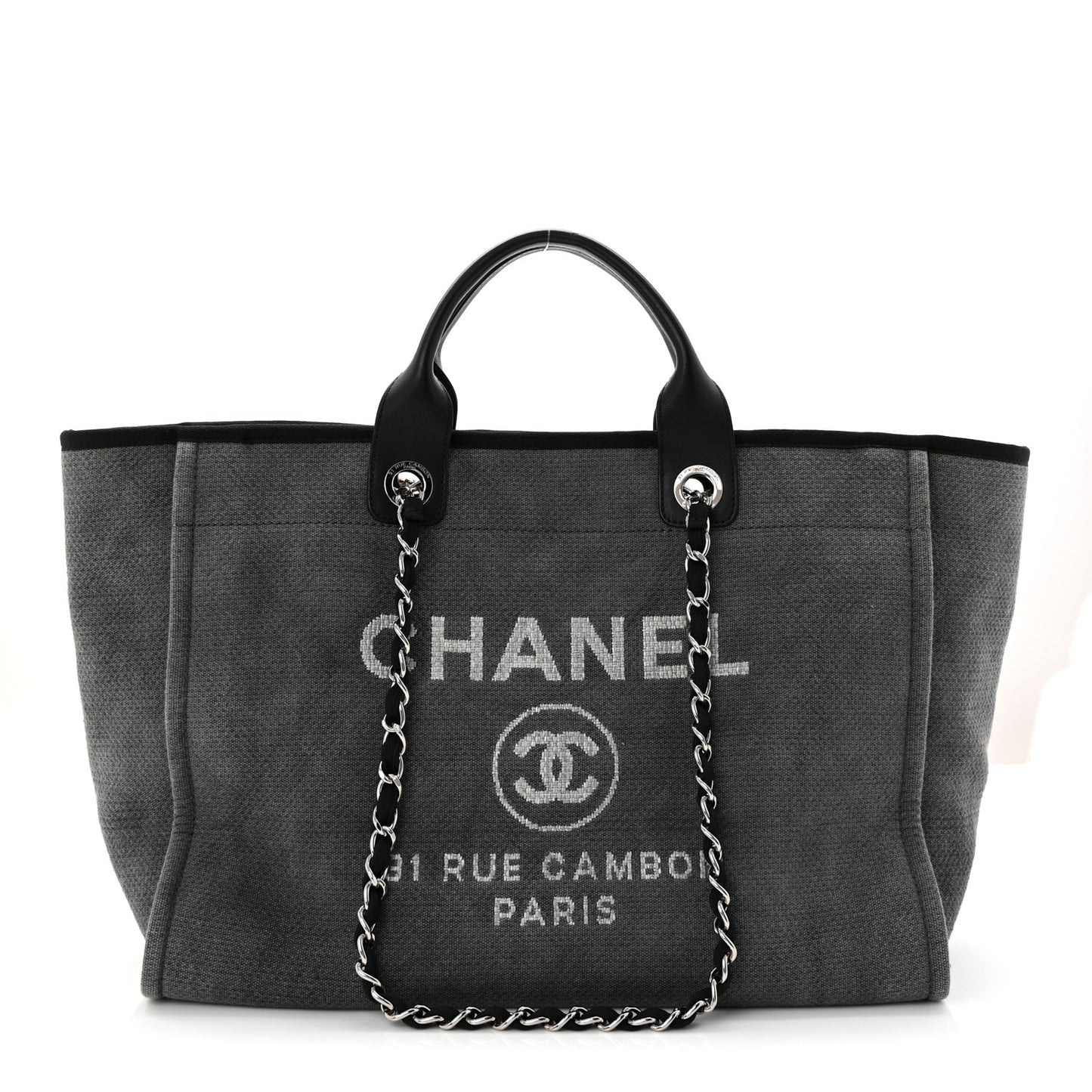 Canvas Large Deauville Tote Grey