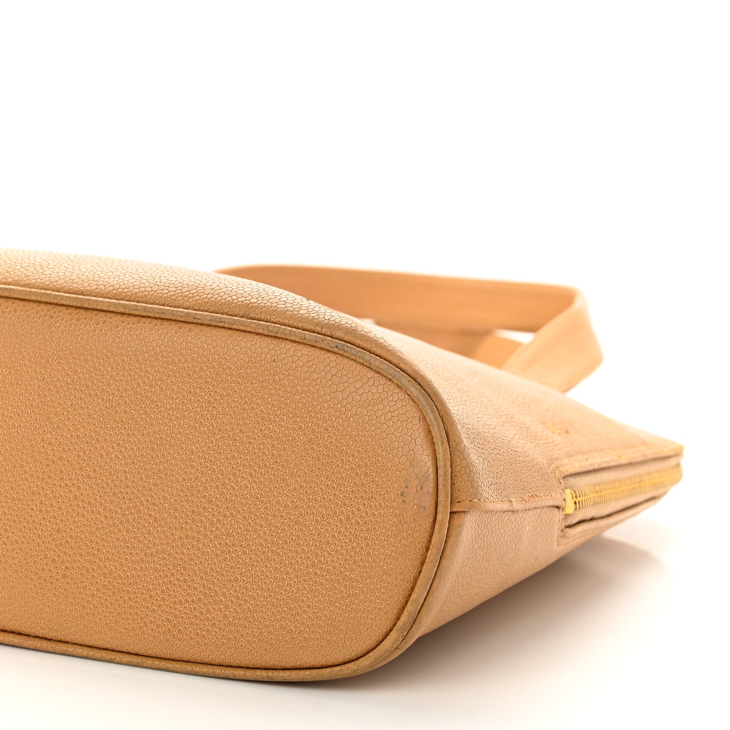 Chanel Caviar Large CC Shoulder Bag Beige 9 of 11