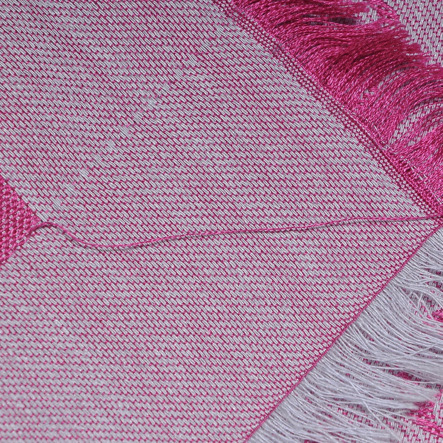 Silk Wool Monogram Denim Shawl