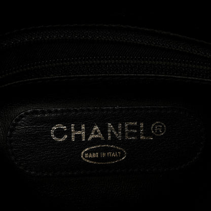 Chanel Calfskin Stitched Duffle Travel Bag Black 6 of 15
