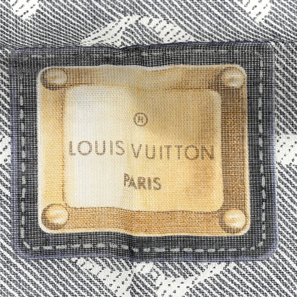 Louis Vuitton Cotton Monogram New Denim Square Scarf 55 Blue 2 of 3