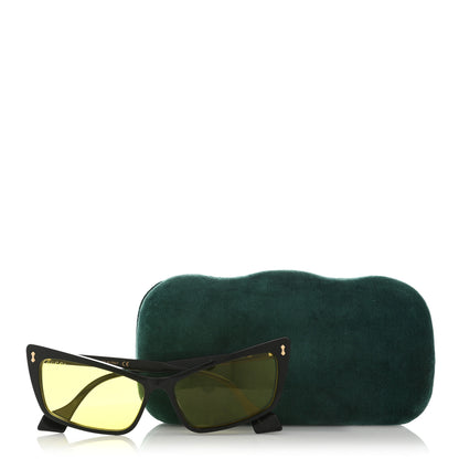 Gucci Acetate Cat Eye Sunglasses GG0626S Black Yellow 9 of 9