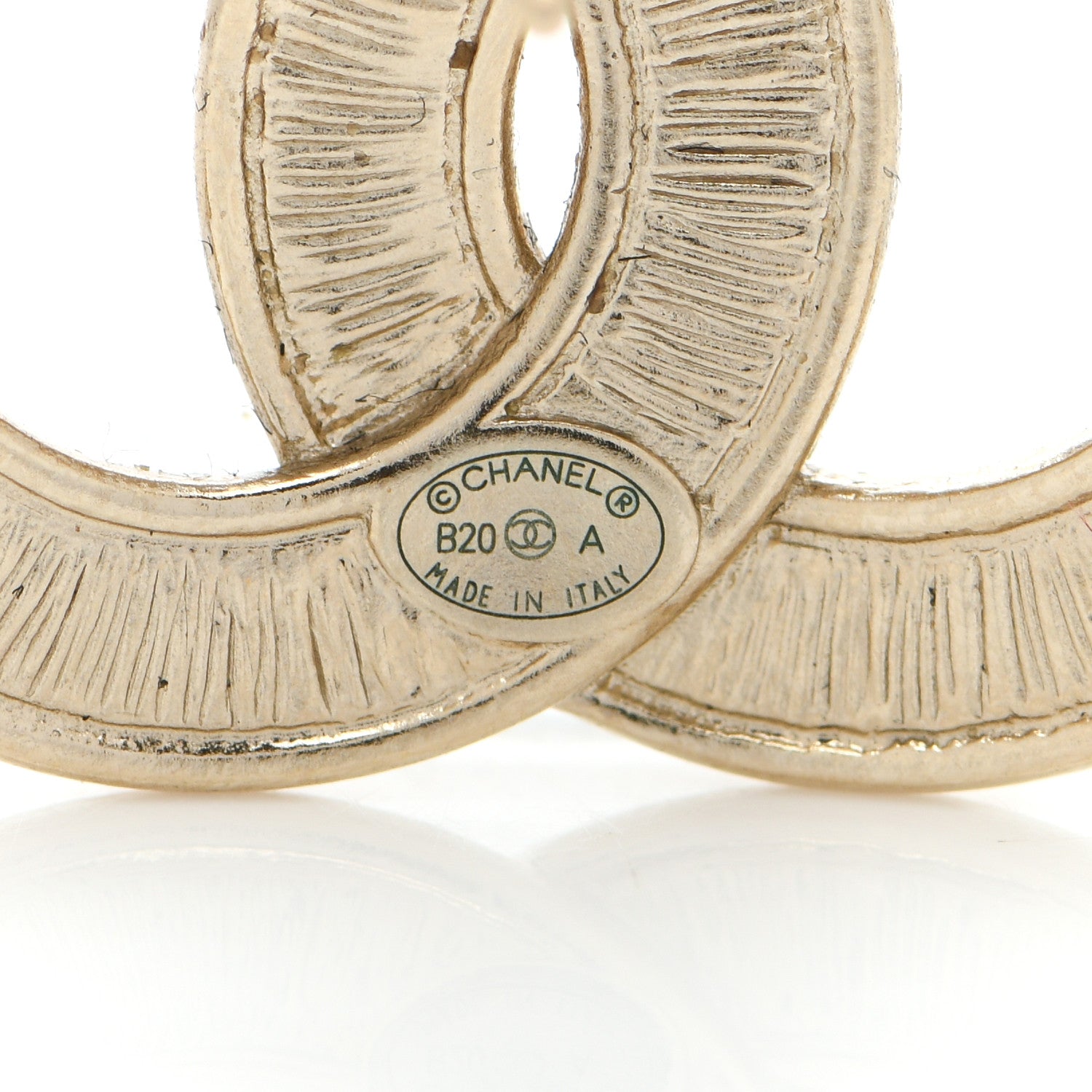 Chanel Crystal Pearl Chain Mania CC Earrings Gold 3 of 5