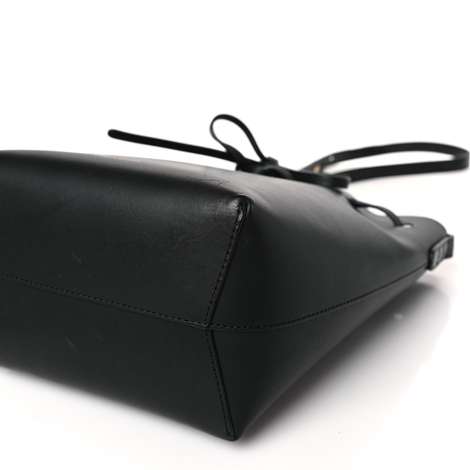 Mansur Gavriel Vegetable Tanned Calfskin Mini Bucket Bag Black Dolly 9 of 9