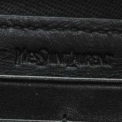 Saint Laurent Patent Belle De Jour Zip Around Wallet Black 6 of 6