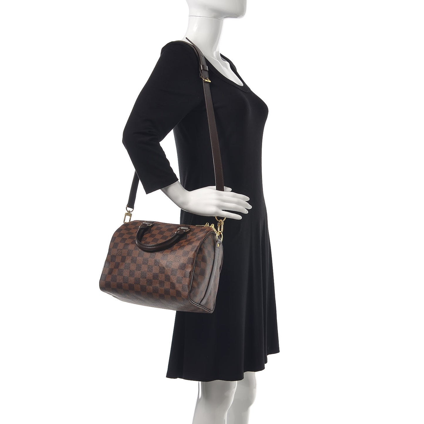 Damier Ebene Speedy Bandouliere 25