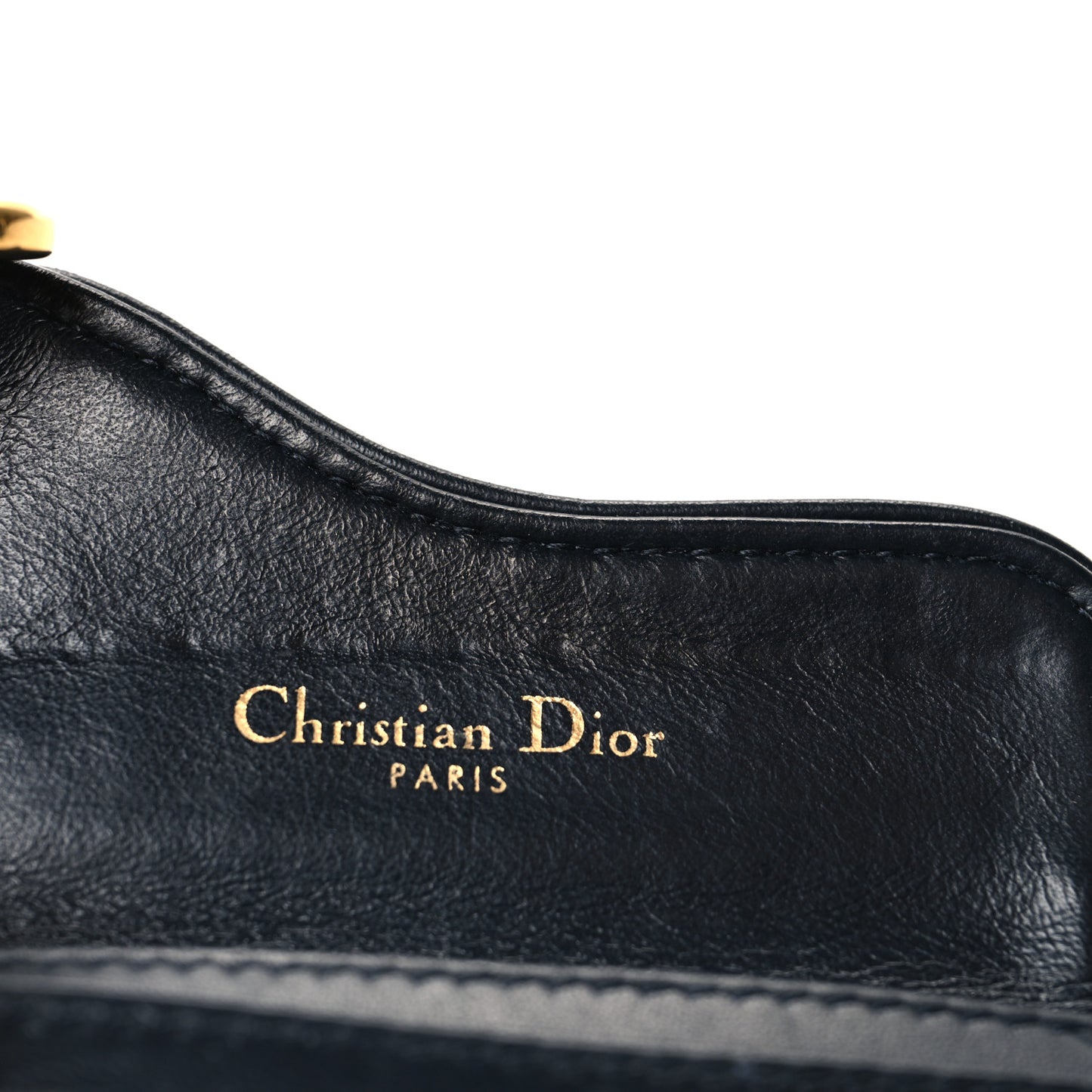 CHRISTIAN DIOR Oblique Saddle Card Holder Blue