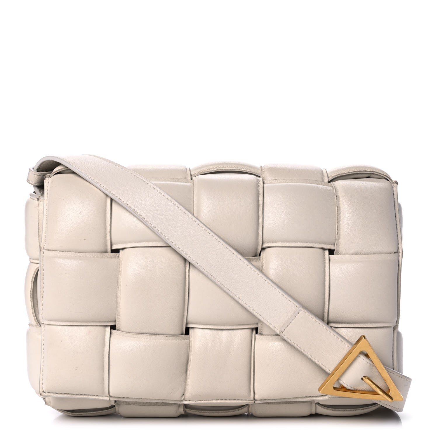 Bottega Veneta Nappa Maxi Intreccio Padded Cassette Crossbody Bag Chalk 1 of 19