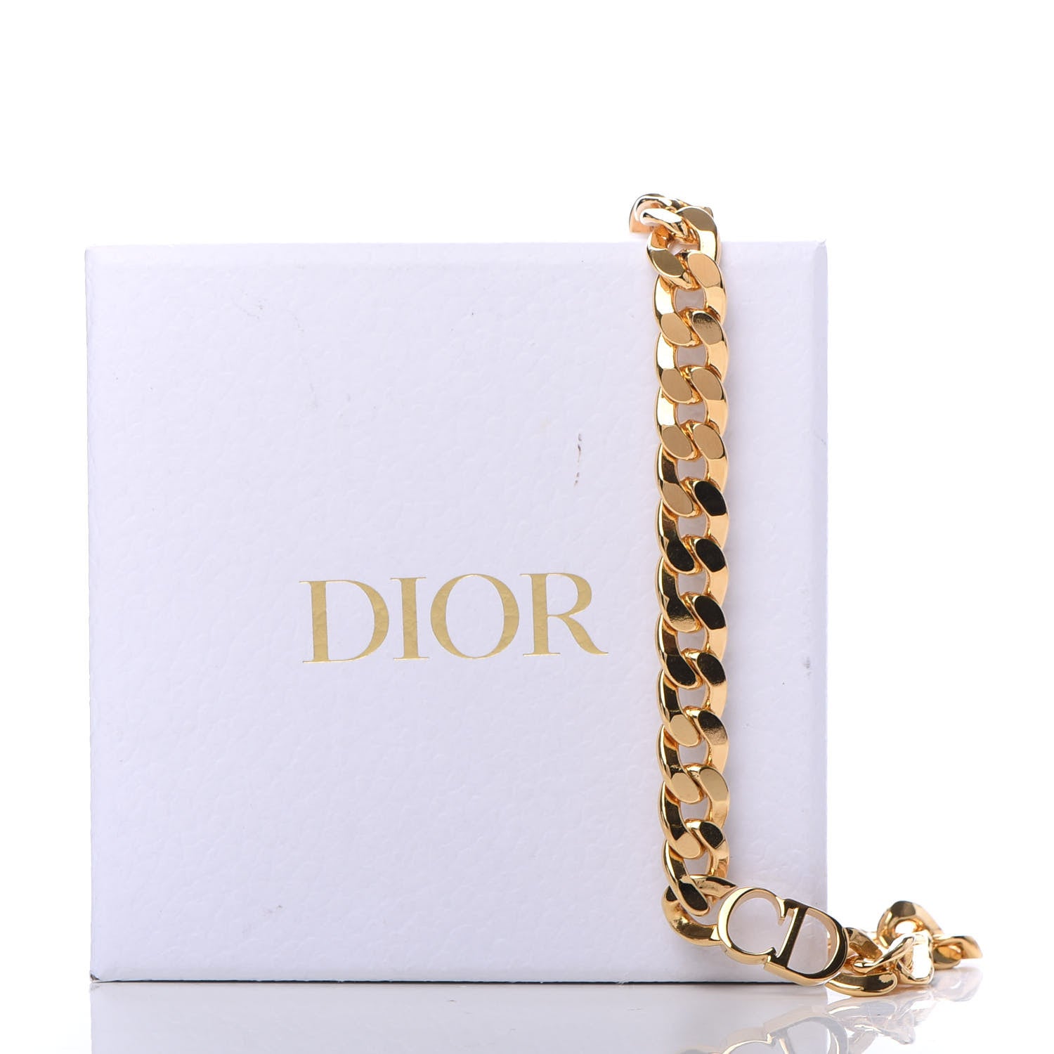 Christian Dior Metal CD Choker Necklace Gold 6 of 6