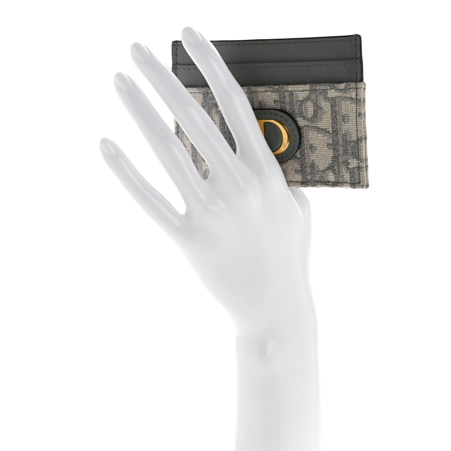 Christian Dior Oblique Calfskin 30 Montaigne Freesia Card Holder Grey 2 of 10