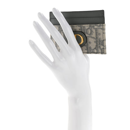 Christian Dior Oblique Calfskin 30 Montaigne Freesia Card Holder Grey 2 of 10
