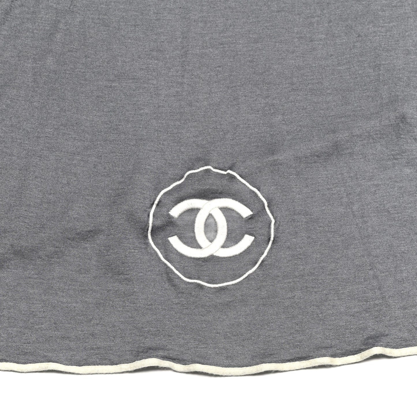 Cashmere Silk CC Scarf Grey