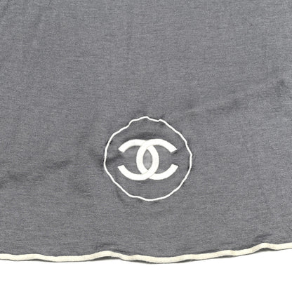 Chanel Cashmere Silk CC Scarf Grey 3 of 4