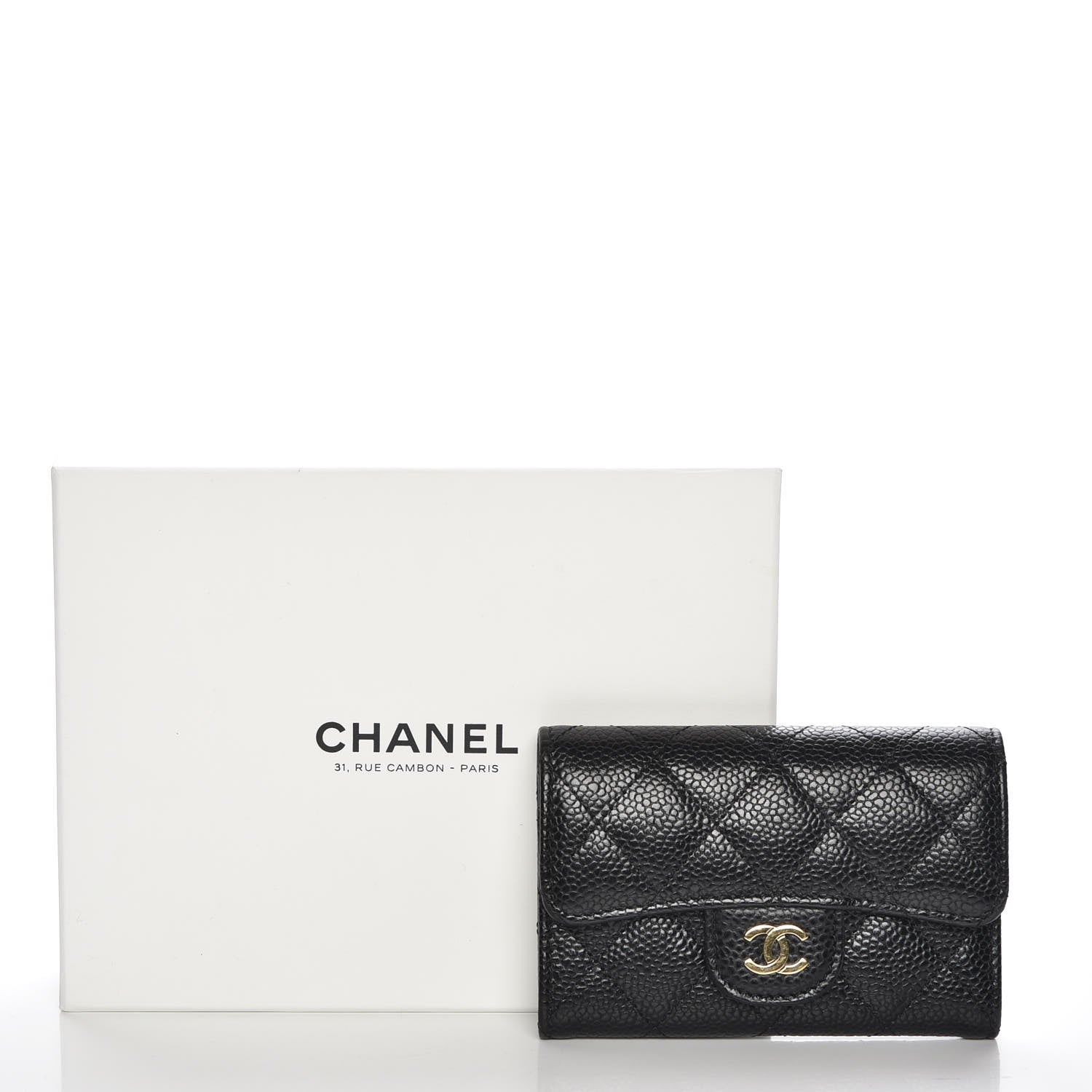 Chanel Caviar Quilted Flap Card Holder Black 9 of 9