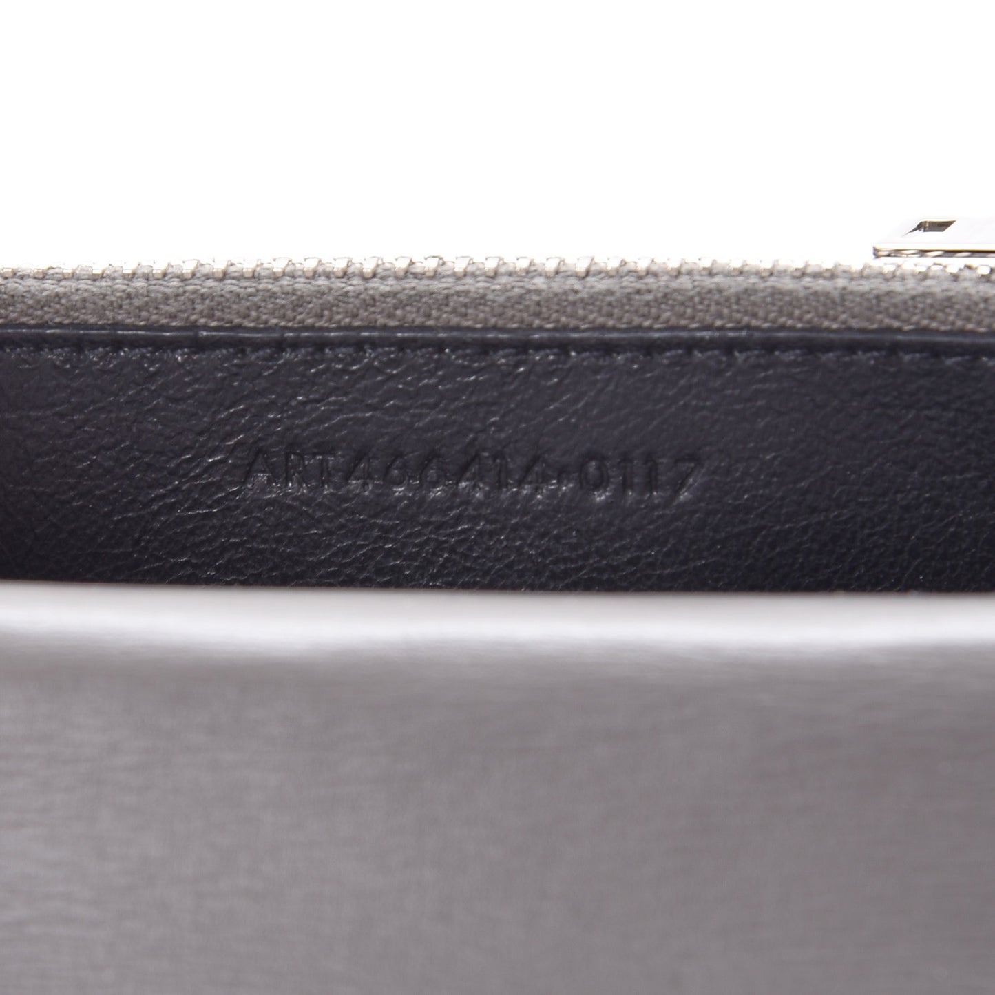 Calfskin Fragments Flap Wallet Fog