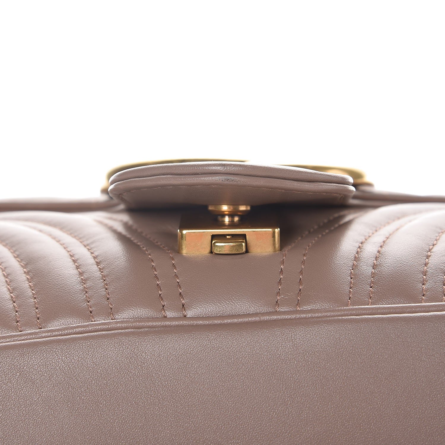 Gucci Calfskin Matelasse Medium GG Marmont Shoulder Bag Porcelain Rose 9 of 9