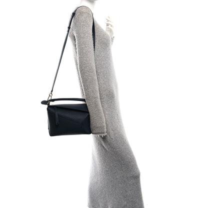 Loewe Soft Grained Calfskin Small Puzzle Edge Bag Navy 2 of 9