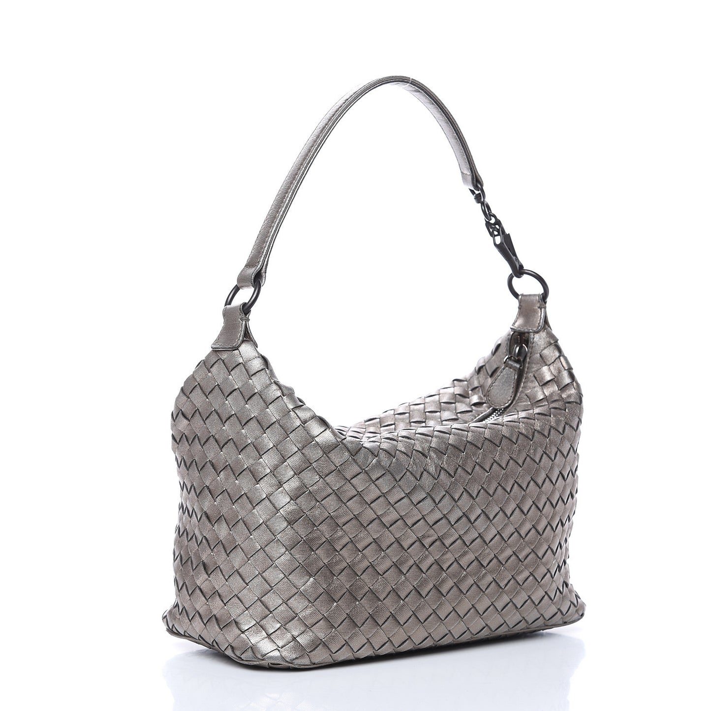 Metallic Grosgrain Intrecciato Small Shoulder Bag