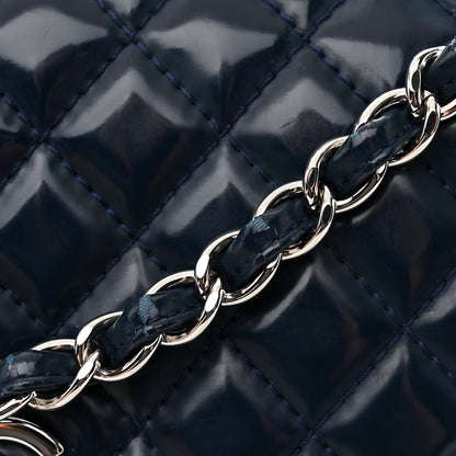 Chanel Vinyl Quilted In the Business Flap Bag Navy Blue 14 of 16