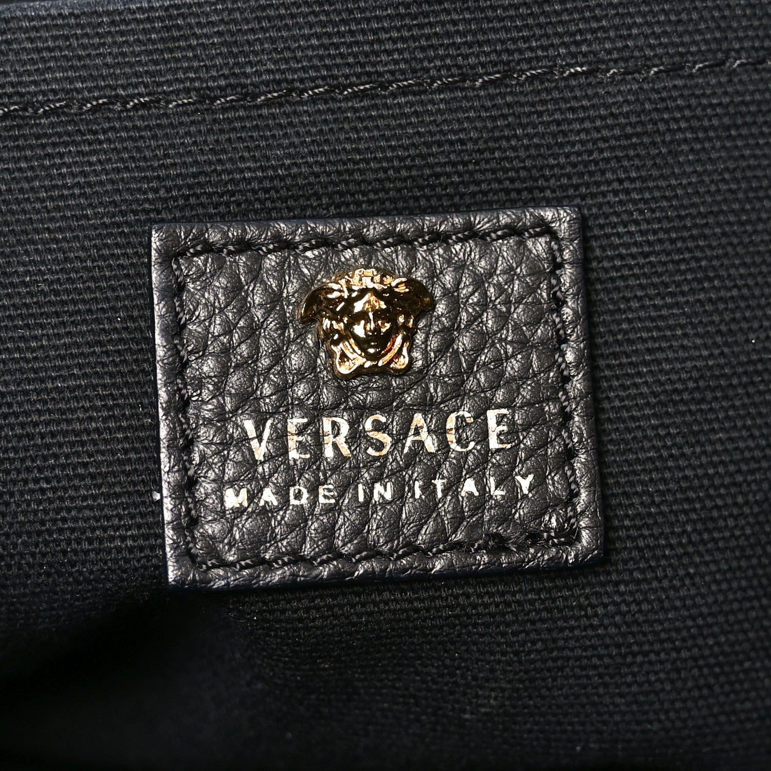 Versace Vitello Medusa Tote Black 6 of 9