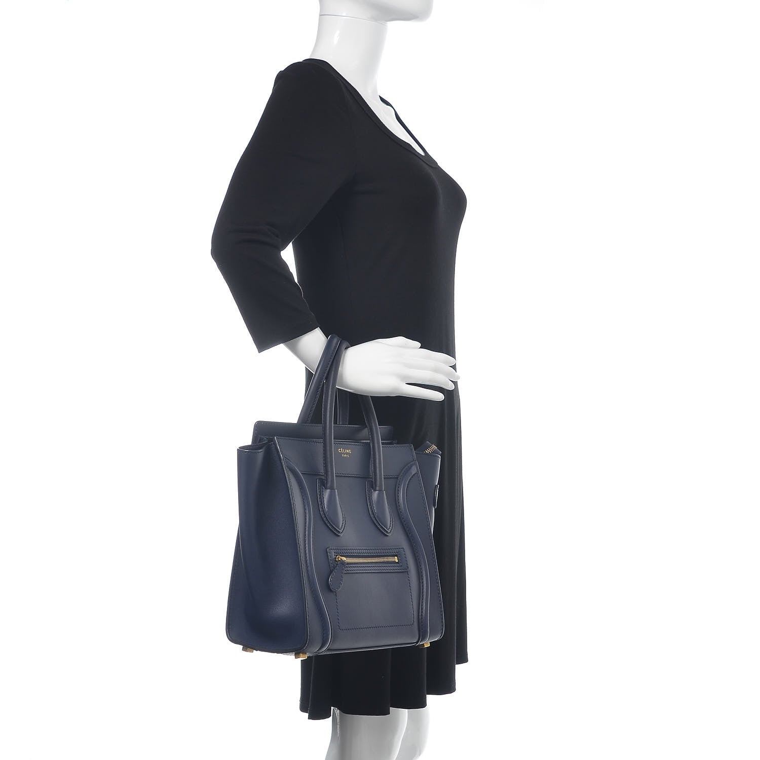 Celine Smooth Calfskin Micro Luggage Navy Blue 2 of 17