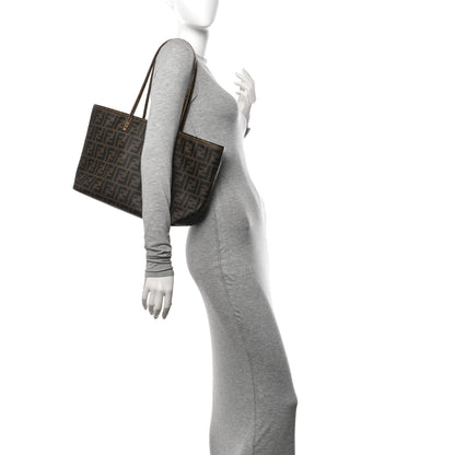 Fendi Zucca Spalmati Small Roll Tote Tobacco Yellow 2 of 18