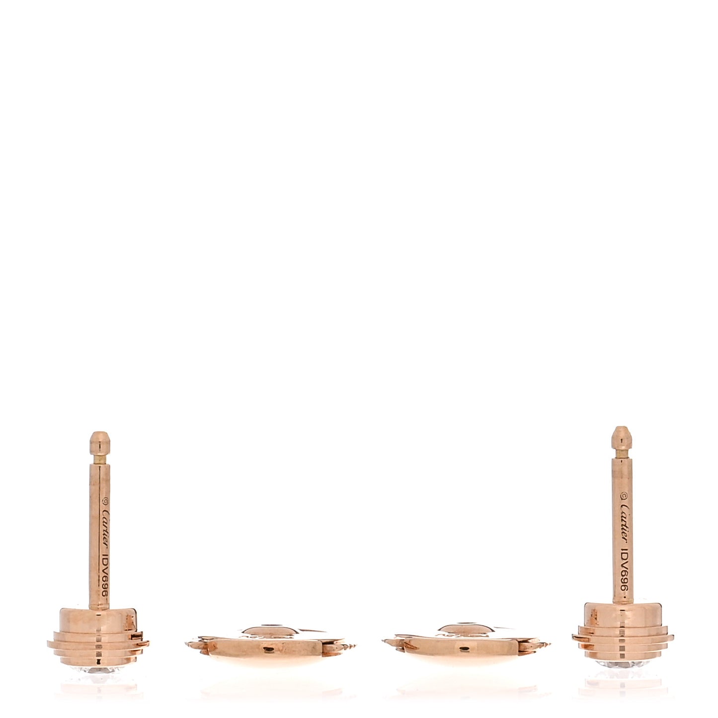 18K Pink Gold Diamond MM D'Amour Earrings