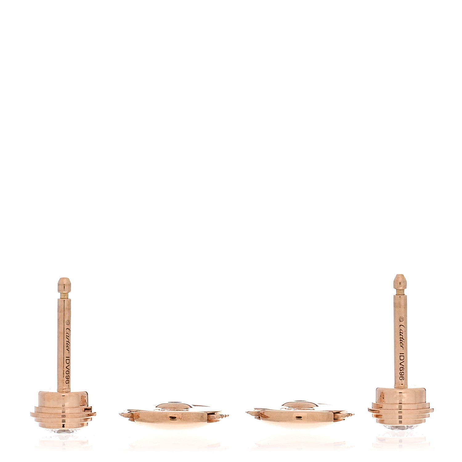 Cartier 18K Pink Gold Diamond MM D'Amour Earrings 3 of 5