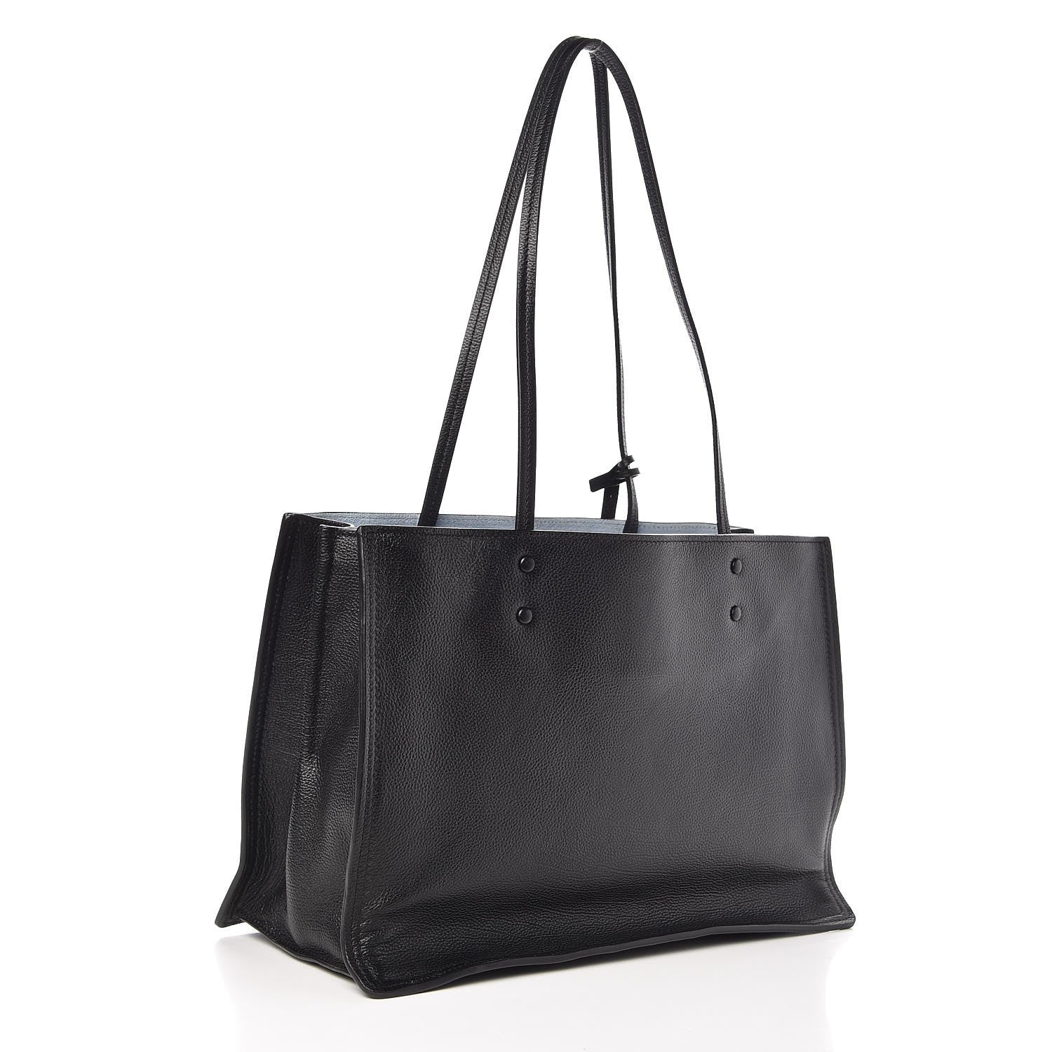 Prada Glace Calf Etiquette Tote Black Astrale 3 of 8