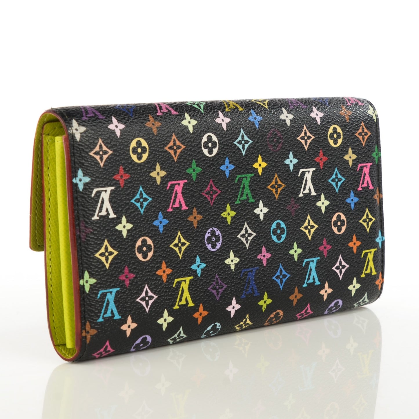 Monogram Multicolor Sarah Wallet Black Pistache