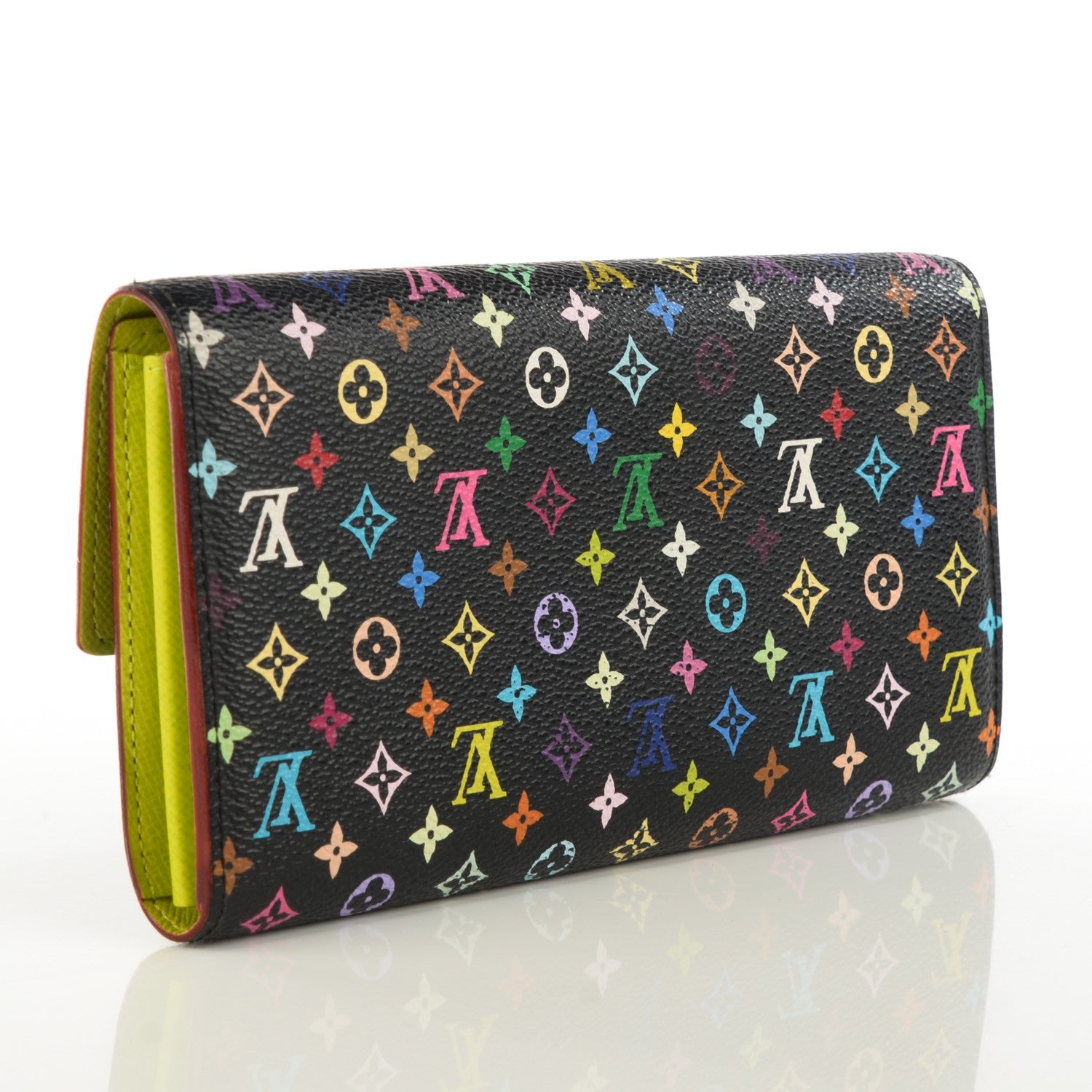 Louis Vuitton Monogram Multicolor Sarah Wallet Black Pistache 3 of 7