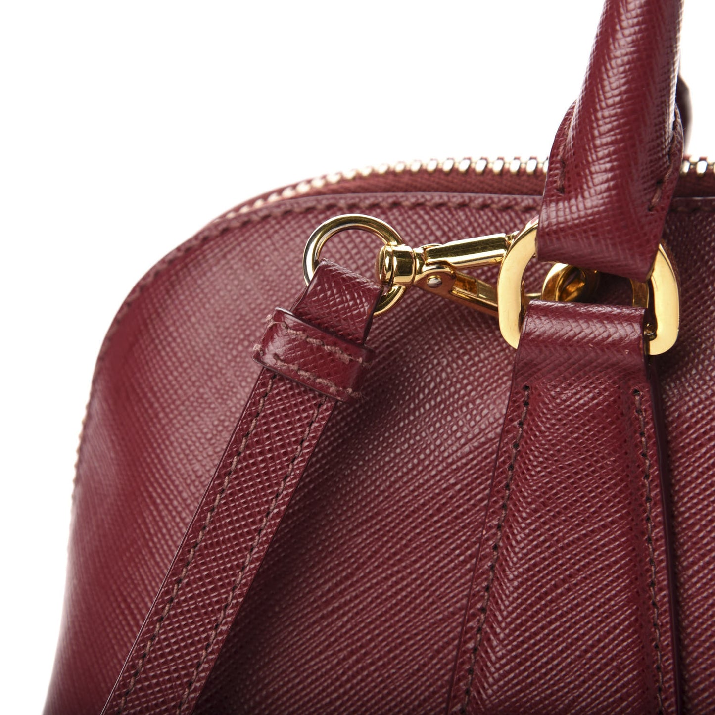 Saffiano Lux Medium Promenade Tote Cherry