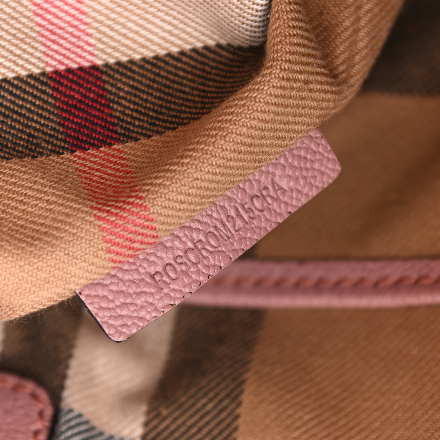 Soft Grain Calfskin House Check Small Helmsley Crossbody Dusty Pink