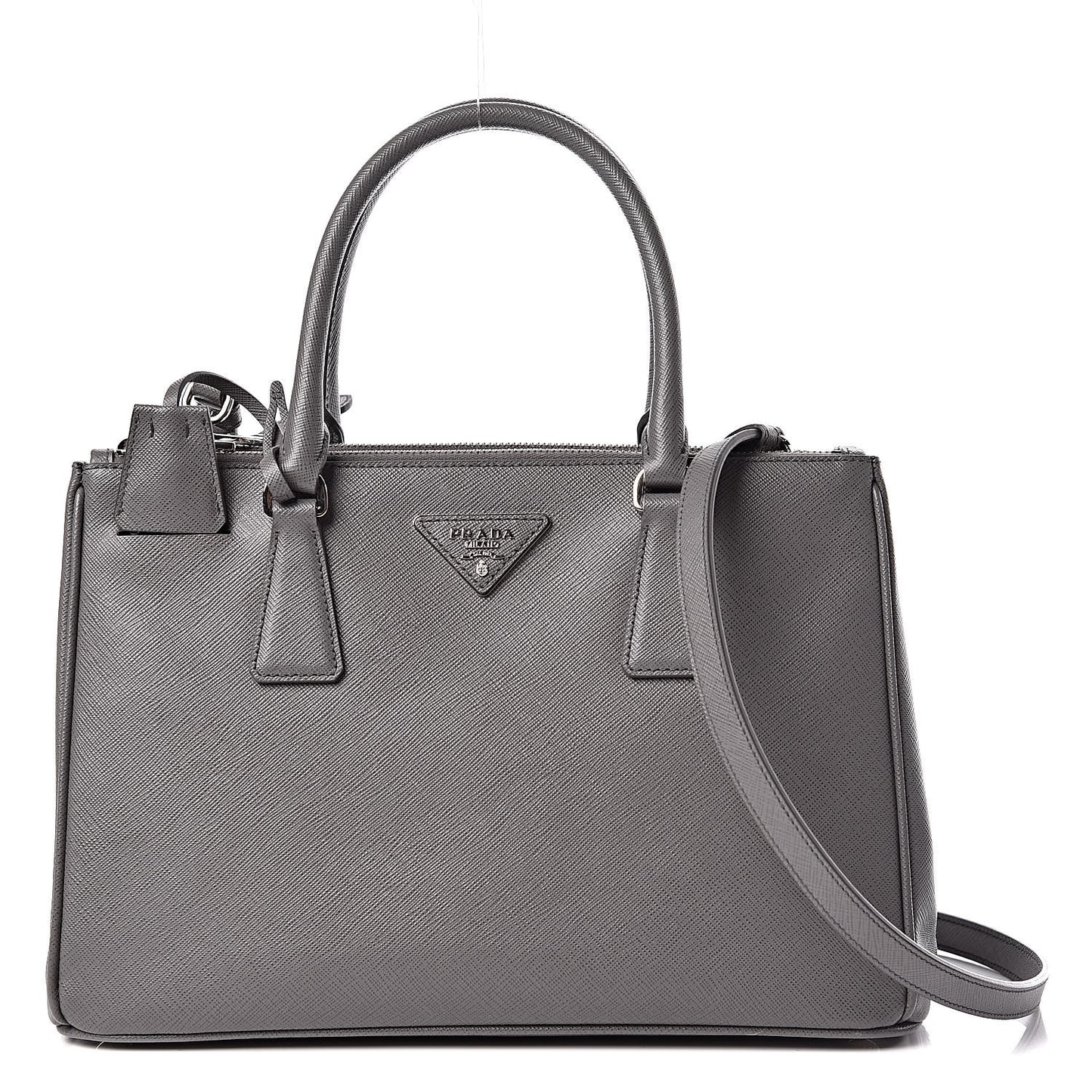 Saffiano Small Galleria Double Zip Tote Marmo
