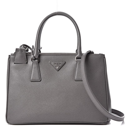 Prada Saffiano Small Galleria Double Zip Tote Marmo 1 of 10